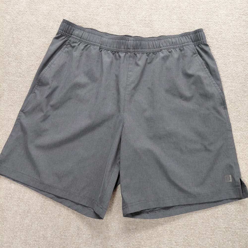 Layer 8 Athletic Charcoal Gray Shorts  Qwick Dry Mens Size MEDIUM 7" Inseam